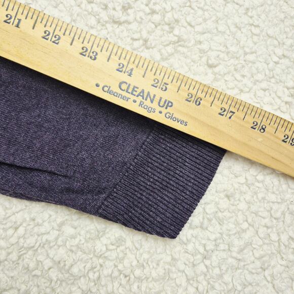 Eddie Bauer Sweater Mens XLT Purple Cotton Cashmere V Neck Pullover Lightweight - Picture 5 of 8